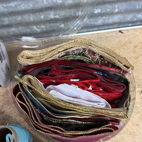 Box of odds and ends of ribbon and cord Large Flat rate box full - Picture 6 of 13